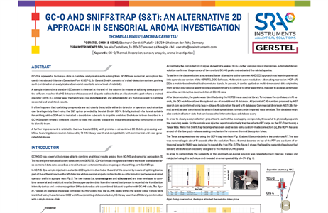 GC-O and Sniff&Trap 2D approach in sensorial aroma investigation